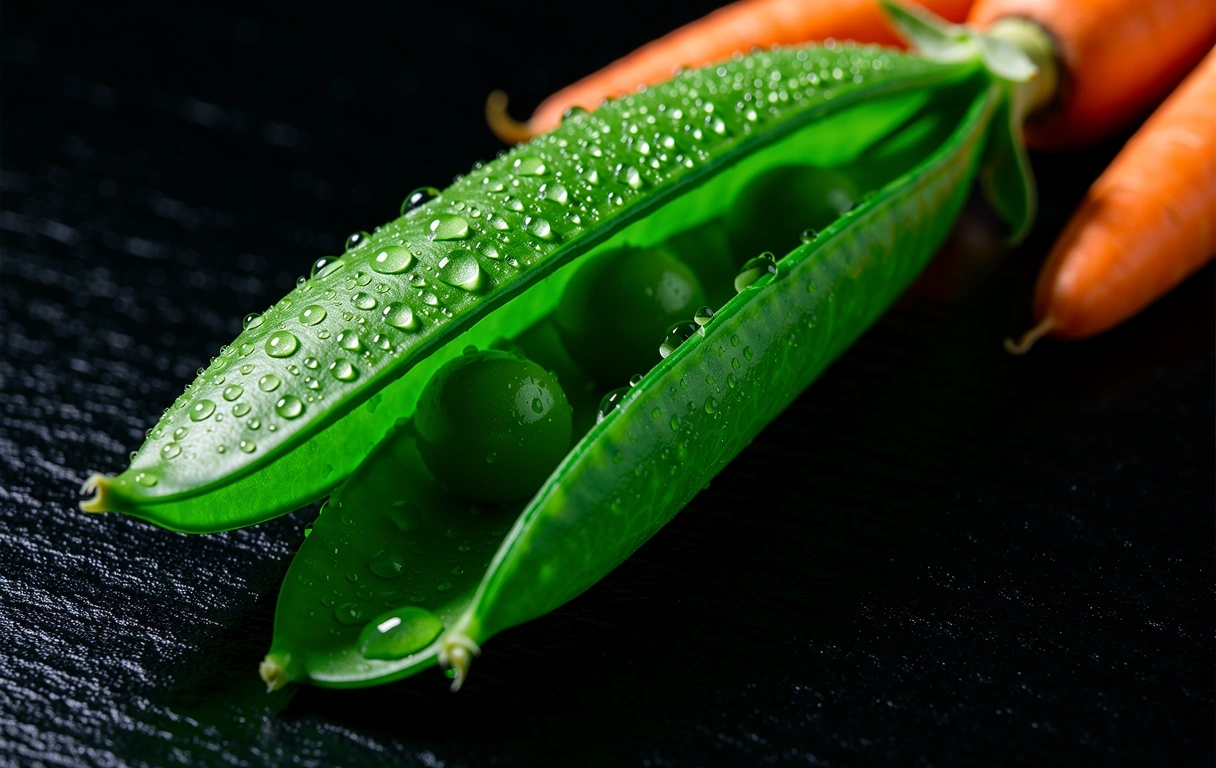 Frische Snap Pea Nahaufnahme